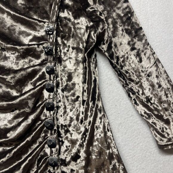 Vintage Joseph Ribkoff Boat Neck Faux Wrap Velvet Evening Tunic Top Size US 10 - Picture 3 of 4